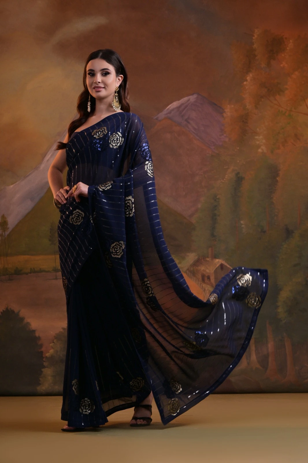 Pc Sibo Soft Georgette Wholesale Fancy Saree — Wholesale Sarees, MPA wholesale from Surat — view 4